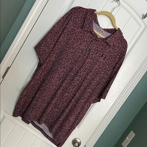 In Men's Red Patterned Shirt